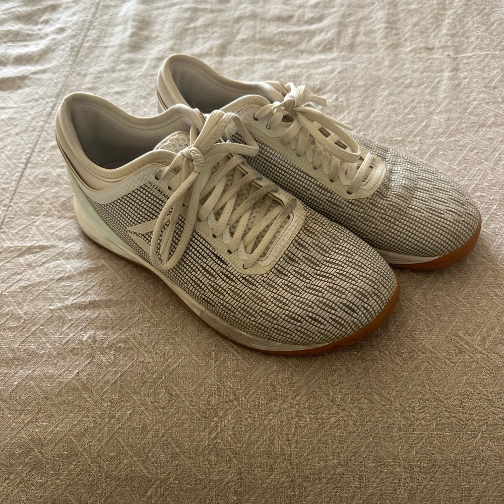 Reebok Cream and Gray CrossFit Training Sneakers